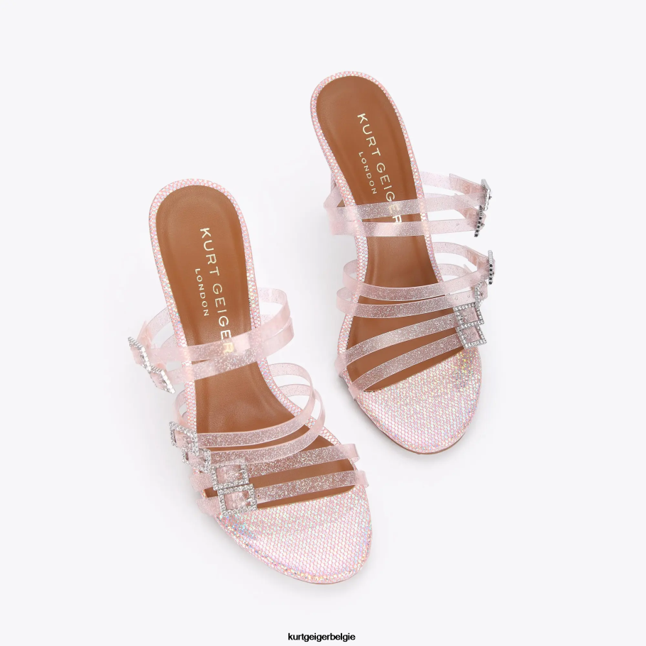 Kurt Geiger Londen pierra vinyl muilezel vrouwen | schoenen bleekroze D0N0ZV380