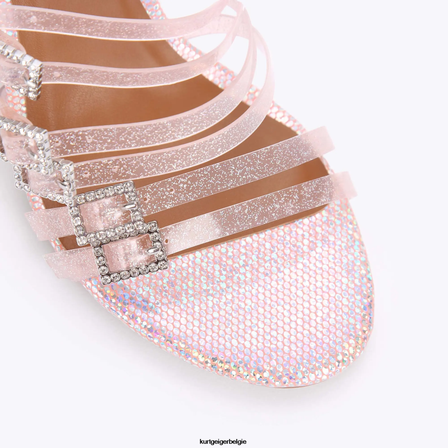 Kurt Geiger Londen pierra vinyl muilezel vrouwen | schoenen bleekroze D0N0ZV380