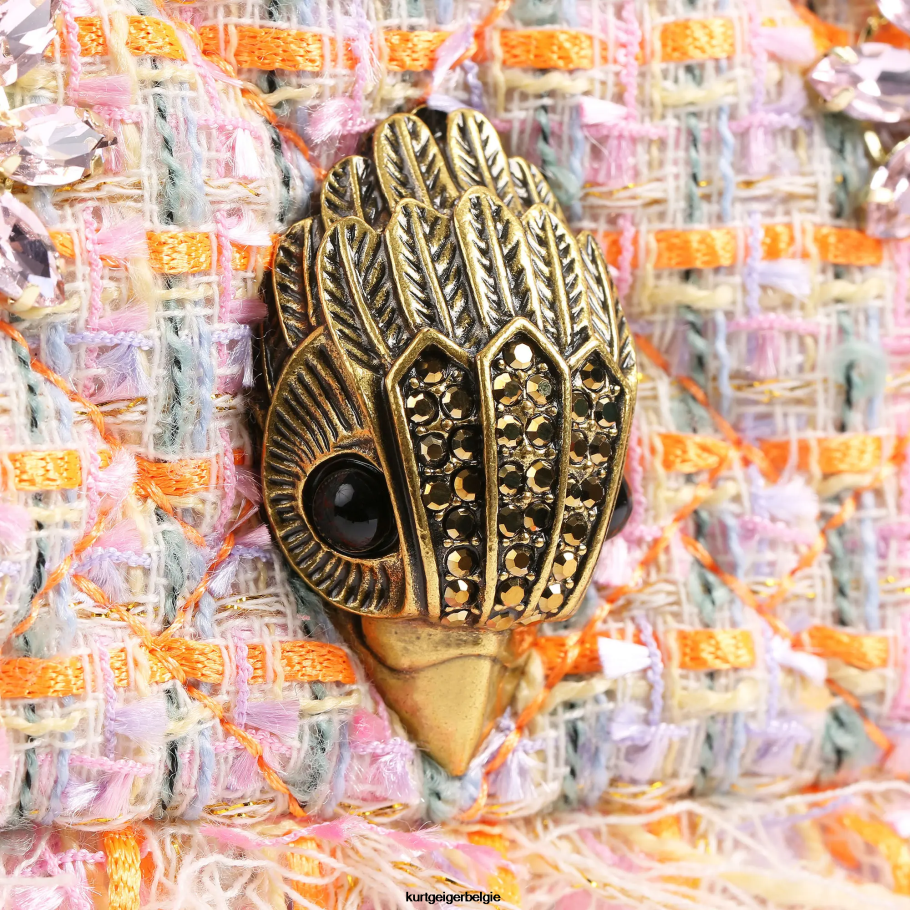 Kurt Geiger Middelgrote kensington-tas van Londen tweed vrouwen | Tassen oranje D0N0ZV11