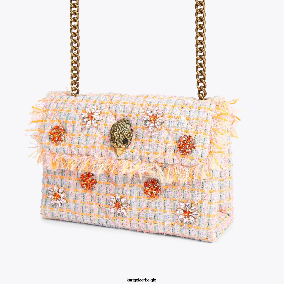 Kurt Geiger Middelgrote kensington-tas van Londen tweed vrouwen | Tassen oranje D0N0ZV11